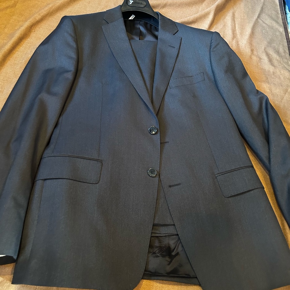 Versace suit dark grey